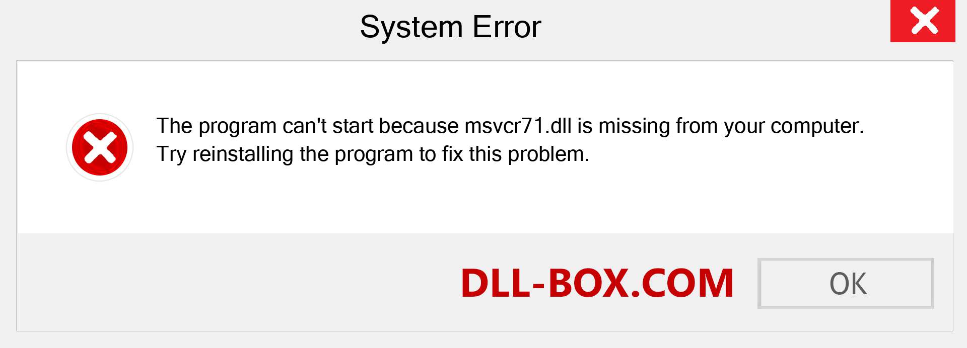  msvcr71.dll file is missing?. Download for Windows 7, 8, 10 - Fix  msvcr71 dll Missing Error on Windows, photos, images